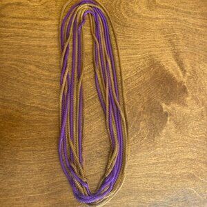 23" length Purple and Gold Boutique Necklace
